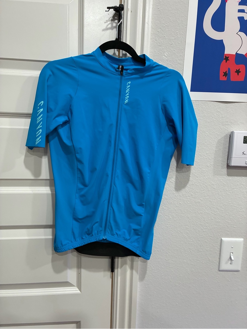 Canyon Men's Turquoise Blue Cycling Jersey